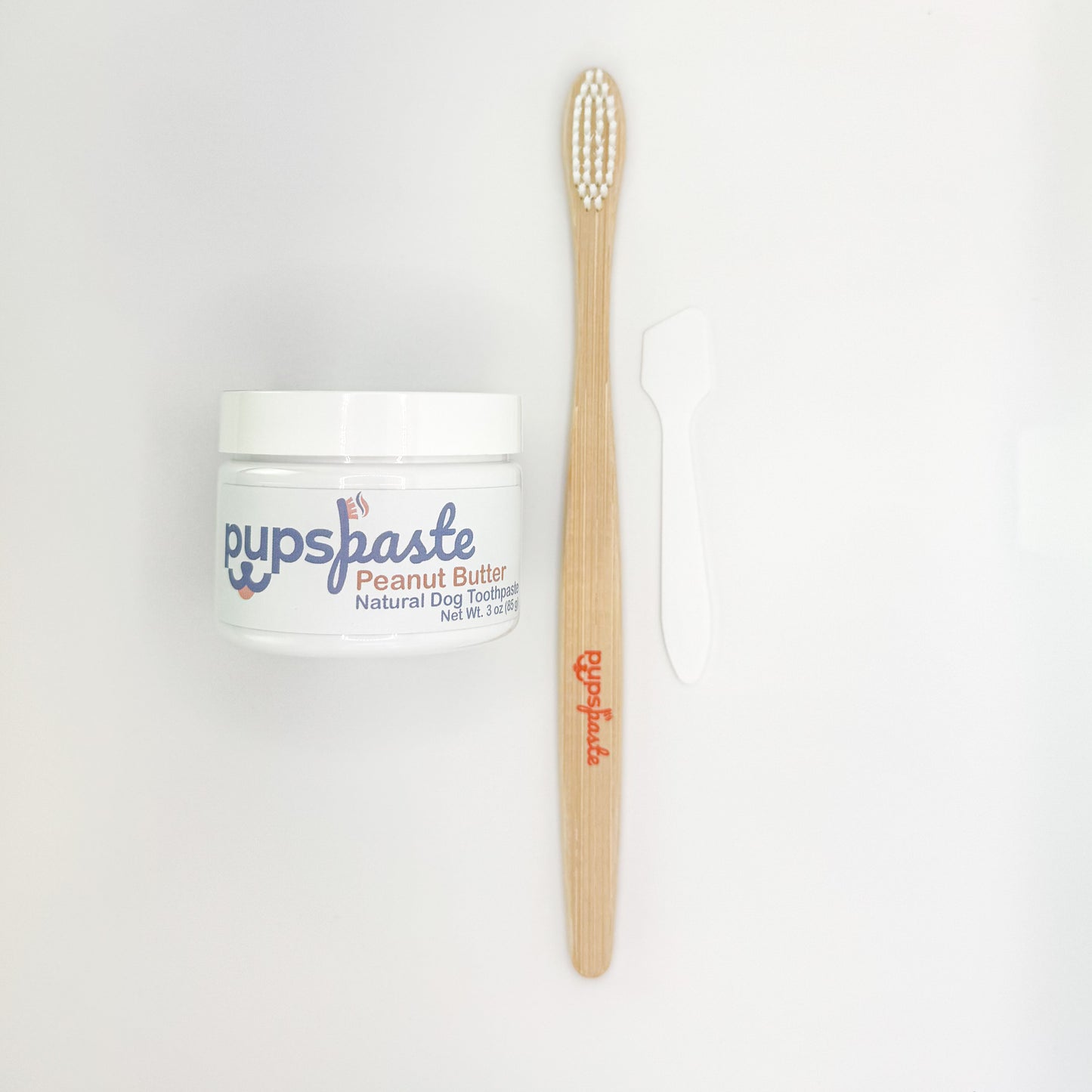 Peanut butter dog toothpaste starter bundle with toothbrush